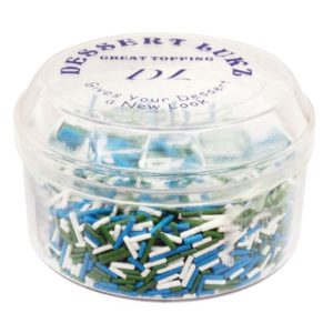 blue greeen hite sprinkles